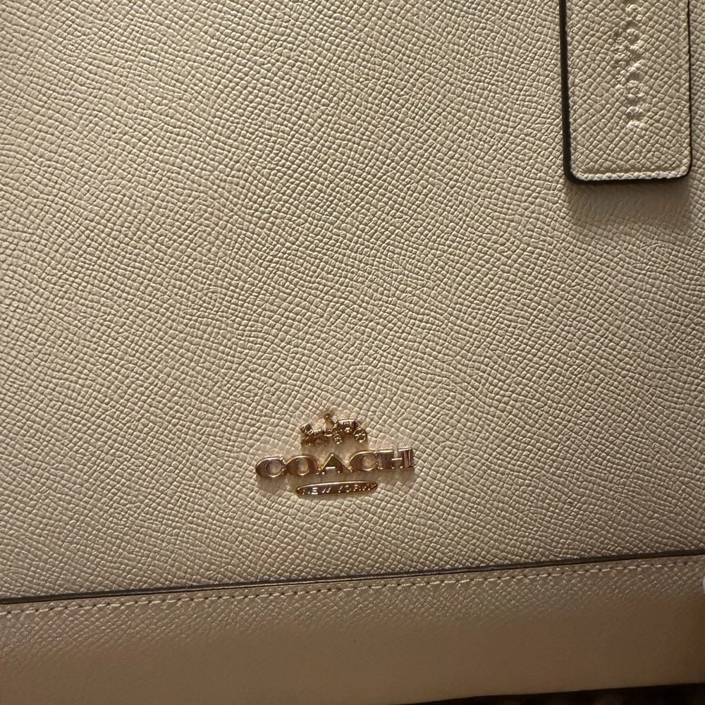 Coach Cream Satchel Bag - Picture 2 of 8